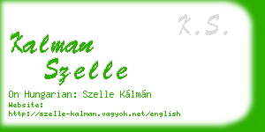 kalman szelle business card