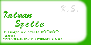 kalman szelle business card